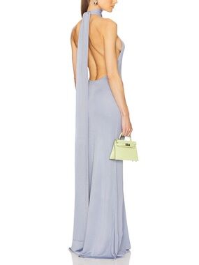 Elegant Backless Halter Gown